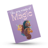 Afro Unicorn Made of Magic Kids Affirmation Card