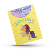 Divine Disco Afro Unicorn Birthday Card