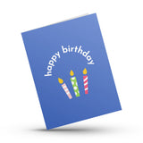 Happy Birthday Blue Candles Card