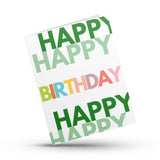 Happy Happy Birthday (green) Greeting Card