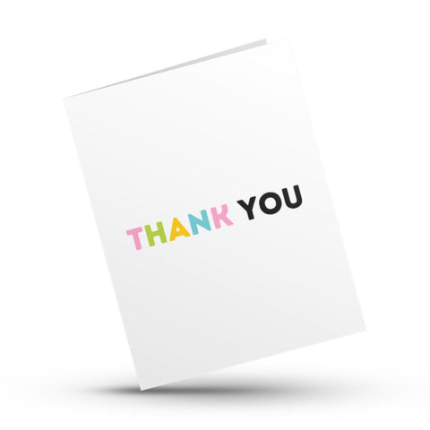 Thank You (multicolored) Greeting Card