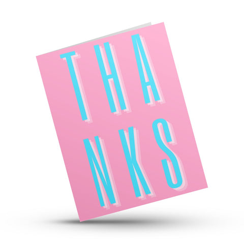 Thanks Card (neon pink)