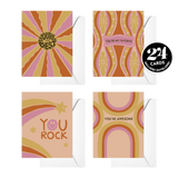 You Rock Thank You Greeting Card Set 24-Pack