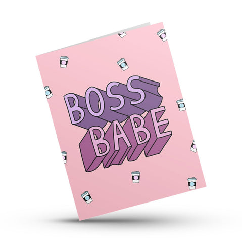 Boss babe greeting card