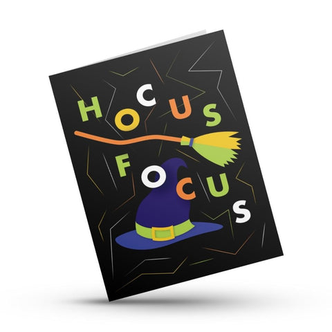 hocus pocus themed Halloween greeting card hocus focus