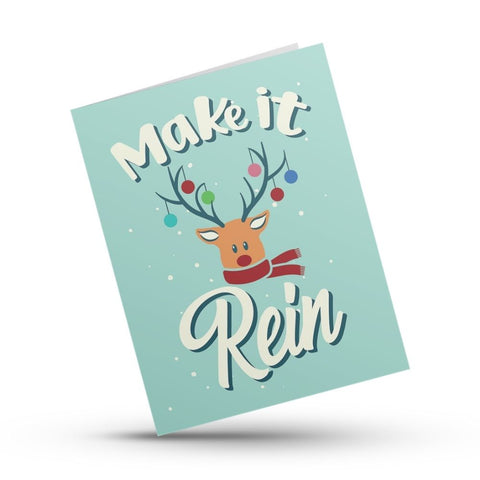 reindeer holiday christmas greeting card
