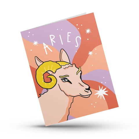 aries zodiac greeting cards
