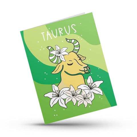 Taurus Zodiac Greeting Card